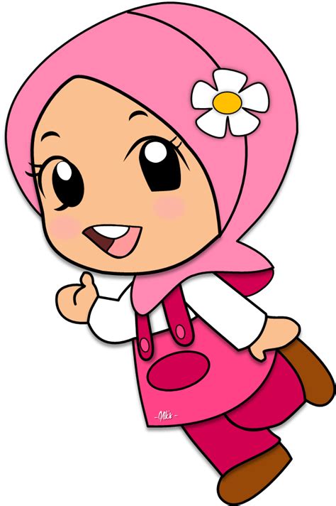 99 Gambar Kartun Muslimah Gerak