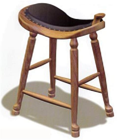 Amish Western Saddle Stool Upholsteredamish Furniture Oak Cherry Saddle