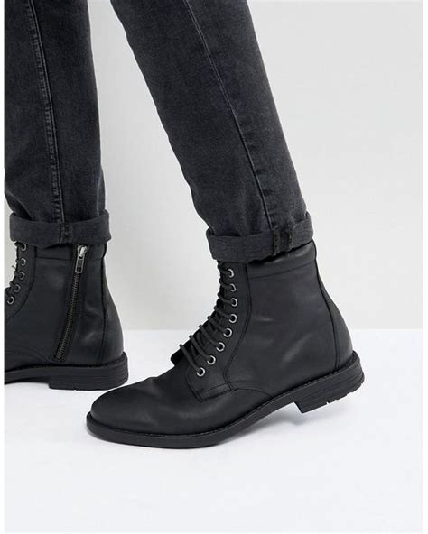 Kg By Kurt Geiger Kg By Kurt Geiger Military Lace Up Boots Black For