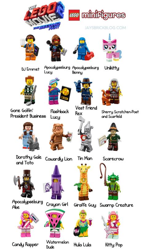 introducing all 20 characters from the lego movie 2 minifigures series coming february 2019