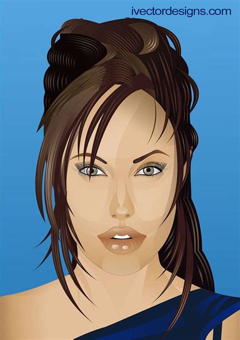 Angelina Jolie Vector Art