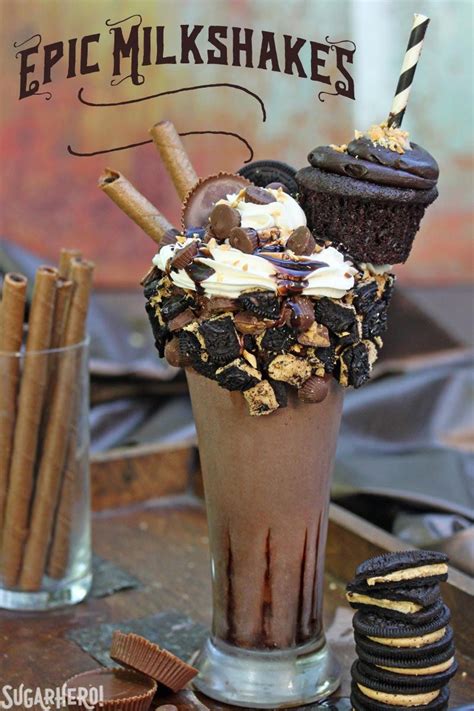 Epic Chocolate Peanut Butter Milkshakes Sugarhero