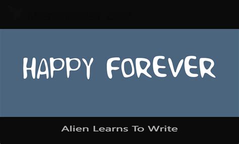 Alien Learns To Write Font By Kurnia Setyadi