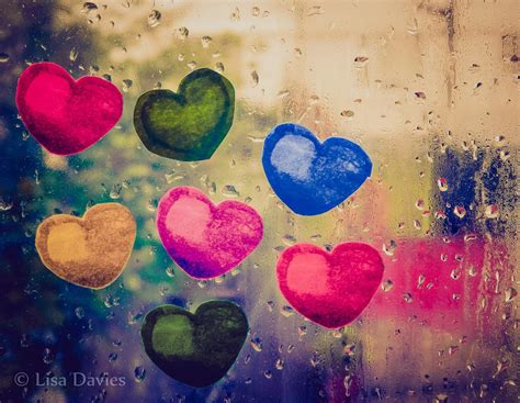 Rainy Hearts Hd Wallpaper Art Wallpaper Colorful Wallpaper