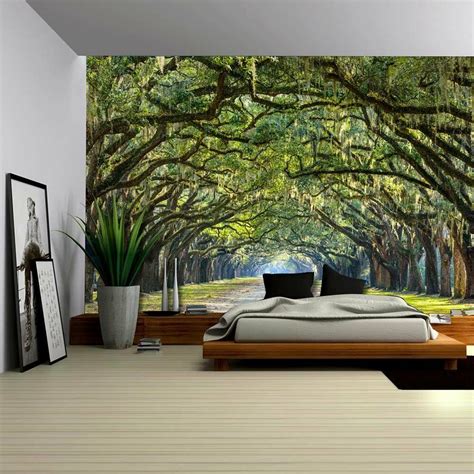 The frais caribbean mural wallpaper is the ultimate statement of nature inspired wall art. Long Pathway in an Arch Tree Covered Forest - Wall Mural ...