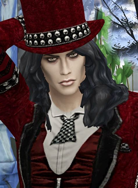 Mad Hatter Gothic Outfit And Hat Conversion By Him666 At Mod The Sims
