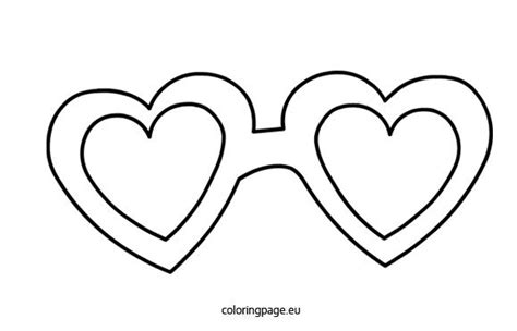 Hearts Shaped Glasses Coloring Page Coloring Pages Heart Coloring