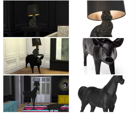 New Texture For The Horse Lamp Pig Table And Rabbit Lamp Nathys Sims