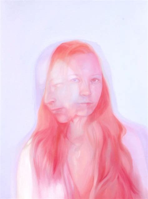 Juxtapoz Magazine New Paintings By Jen Mann Beauty Portraiture Double Exposure