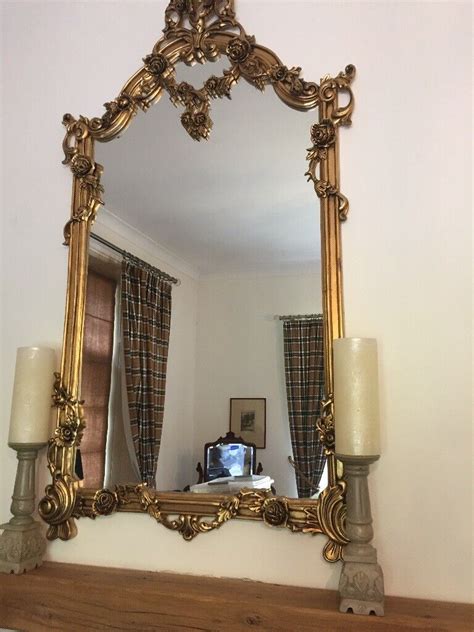 Large Ornate Reproduction Victorian Mirror In Duns Scottish Borders