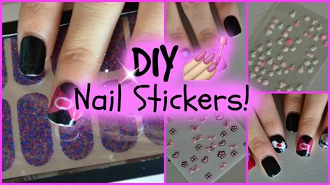 When we spotted this nail sticker diy on the beauty department, we literally couldn't stop ourselves from giving it a try immediately. DIY NAIL STICKERS! - YouTube