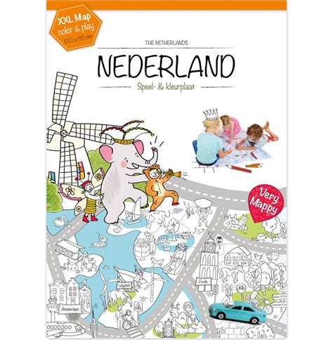 Leuke kleurplaten/kinderkleurplaten online gratis downloaden dieren figuren seizoenen de.kleurplaten voor kinderen. grote kleurplaat van Nederland | Hunnie Kinderwinkel