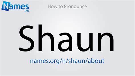 How To Pronounce Shaun Youtube