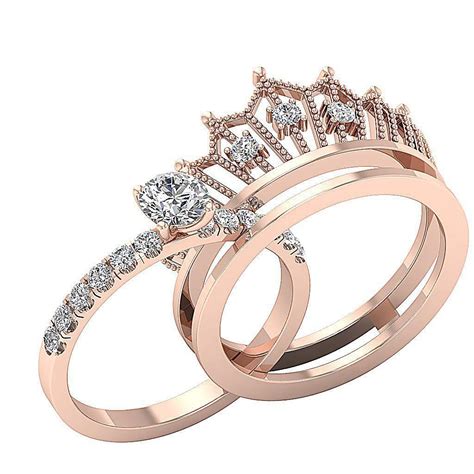 30 days return, satisfaction guarantee & 7*24 friendly customer service. 1.15Ct Bridal Anniversary Crown Wedding Ring Genuine ...