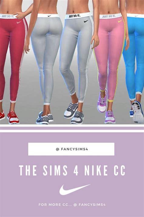Nike Air Leggings The Sims 4 Ts4 Cc Sporty Stretchy Pants