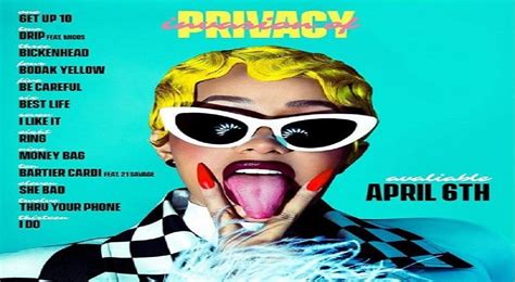 Cardi B Releases The Invasionofprivacy Album Track Listing Photo
