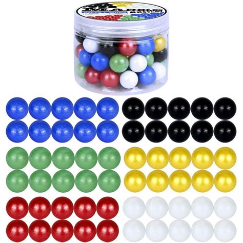Ottoyglass Marbles For Chinese Checker Set Of 60 Glass Marbles Only 10 Of Each Color 16mm