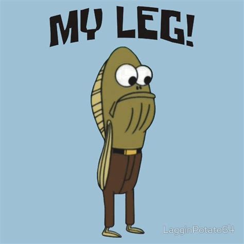 Fred The Fish My Leg Essential T Shirt By Lagginpotato64 Spongebob