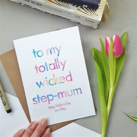 Totally Wicked Step Mum Mothers Day Card By Rich Little Things
