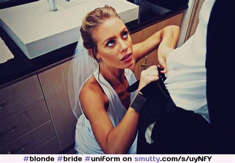 Bride Uniform Wife Wedding Down Look Hungry Face