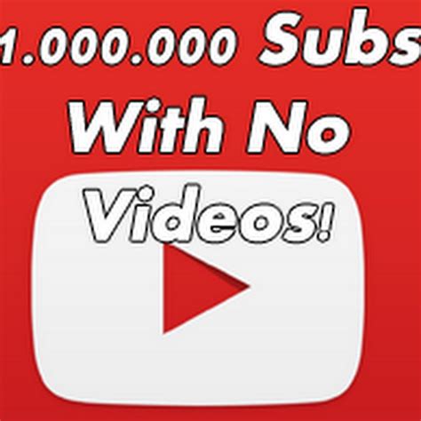 1 000 000 Subscribers Without Videos Youtube