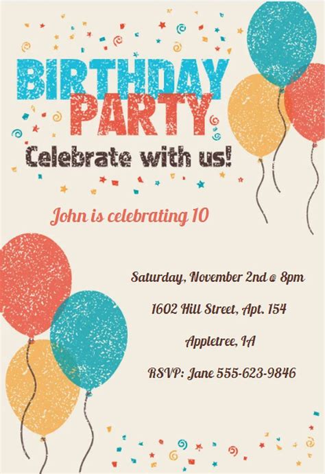 11 Free Birthday Invitation Designs You Can Print Printable Birthday