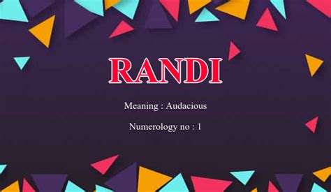 Randi Name Meaning