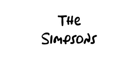 The Simpsons Font Digital Download Etsy