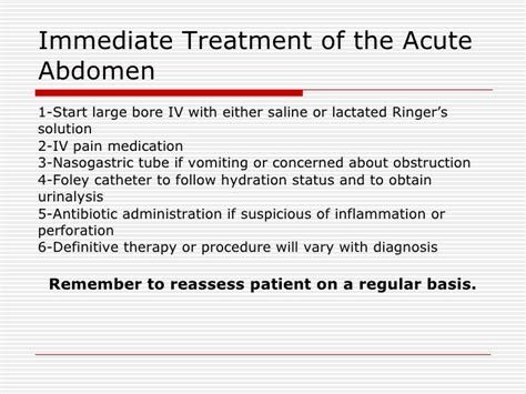 Clinical Course Acute Abdomen