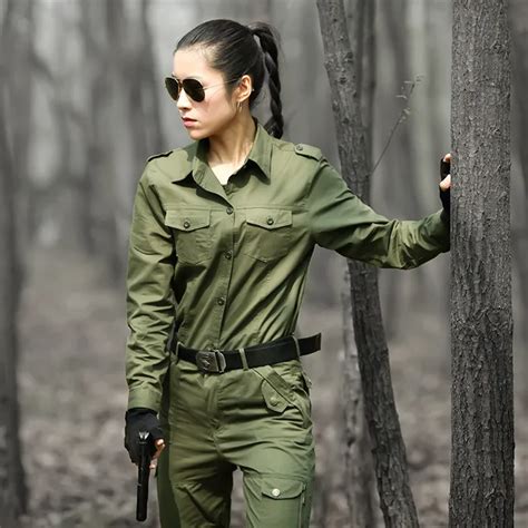 Cotton Military Uniforms For Women Tactical Combat Camouflage Army