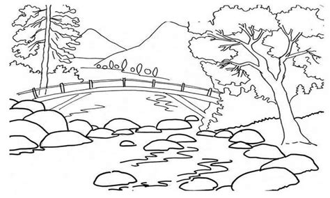 Scenic Landscape Coloring Pages For Kids At All6
