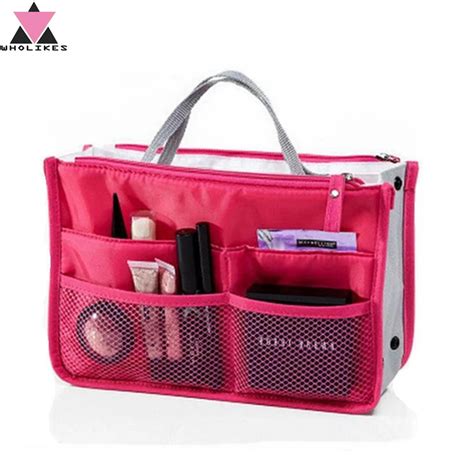 Wholikes Clear Compact Portable Make Up Women Makeup Organizer Bag