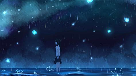 Download 1920x1080 Wallpaper Anime Girl Rain Outdoor Full Hd Hdtv