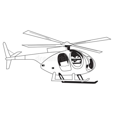 Helicopter Detailed Silhouette Vector Eps 10 Isolated On A White