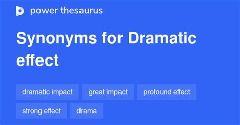 Dramatic Effect Synonyms 258 Words And Phrases For Dramatic Effect