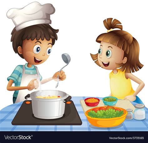 Kids Cooking Clipart