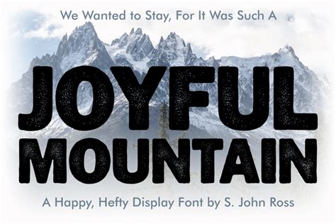 Joyful Mountain Font Cumberland Fontworks Fontspace