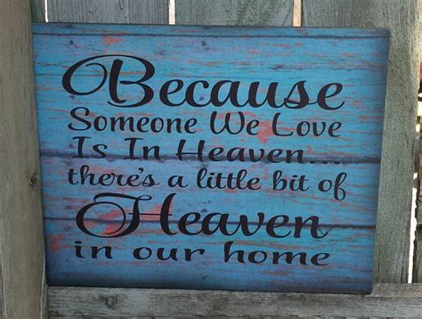Because Someone Is In Heaven Wood Sign Or Canvas Wall Hanging Large