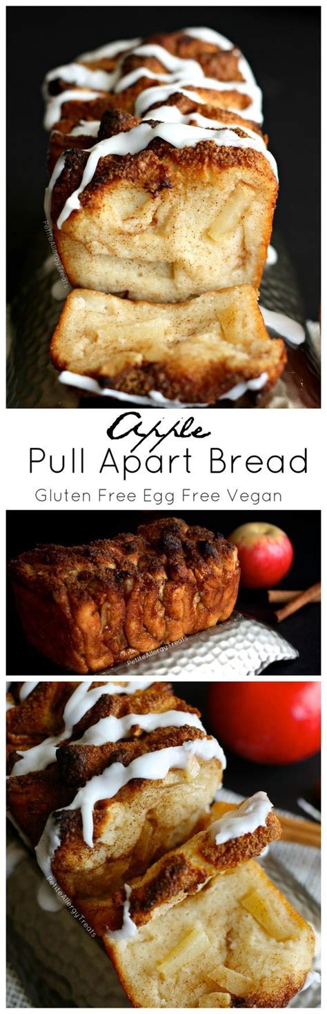 Never run out of delicious new ideas for breakfast, dinner, and dessert! Apple Pull Apart Bread (gluten free dairy free egg free vegan)- Sweet and sticky slices of bread ...