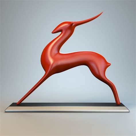 Antelope Sculpture 3d Model 19 Stl Obj Max Fbx 3ds Free3d