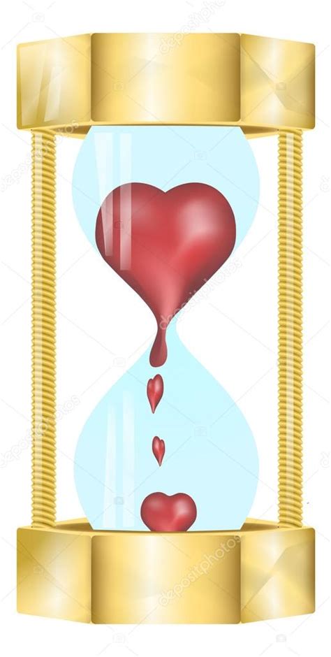 Heart In The Hourglass Stock Vector Image By ©yegenkachurin 61979203