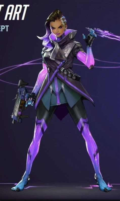 overwatch hero sombra final concept art revealed at blizzcon 2016 overwatch sombra
