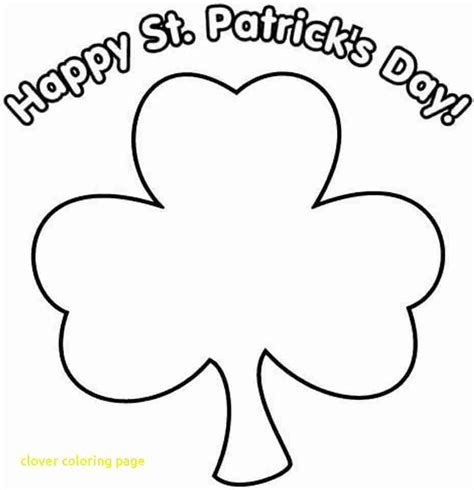 4 Leaf Clover Coloring Page At Free Printable