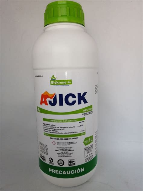 Ajick Insecticida Botanico Organico Extracto De Ajo Lt Mercado Libre