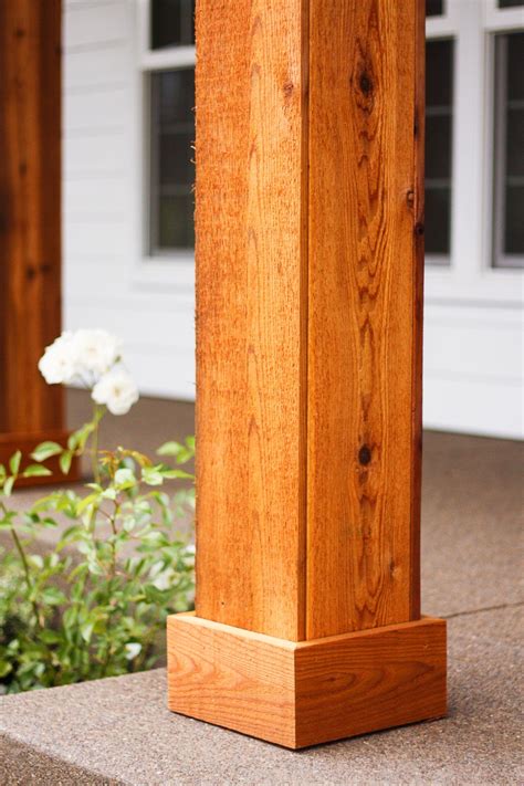 Cedar is widely considered to be one of the most desirable woods for outdoor deck or fence construction. Adding Cedar Pillars to our Dream House | Front porch ...