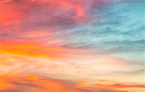 Wallpaper The Sky Clouds Sunset Colorful Rainbow Sky