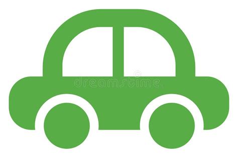 Green Car Icon Stock Vector Illustration Of White 260379203