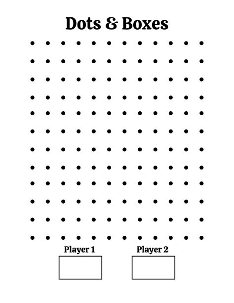 Printable Dots And Boxes Sheets Games Worksheet Coloring Busy