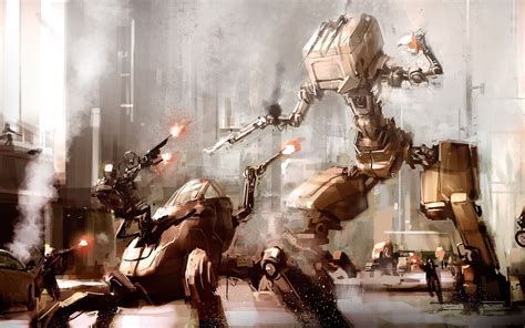 Wallpaper Futuristic Battle Artwork Science Fiction Sketches