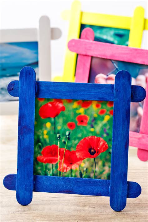 Diy Popsicle Stick Photo Frames Easy Homemade T That Kids Can Make